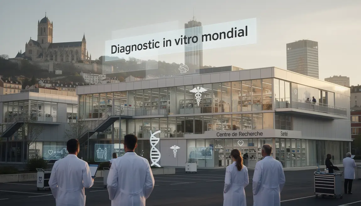 Complexe BioMérieux à Lyon, diagnostic in vitro, ambiance santé