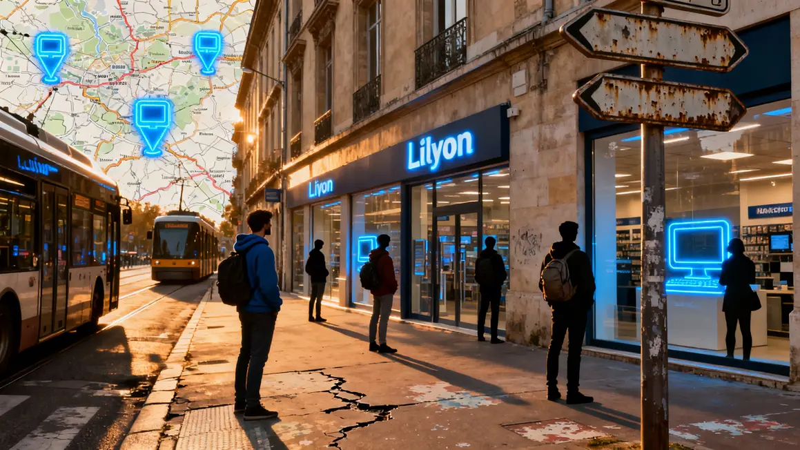 Carte schématique réseau LDLC Lyon