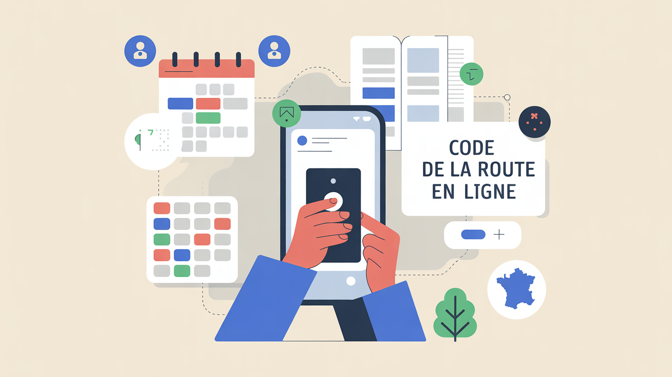 Code Ornikar en ligne sur smartphone avec pictogrammes
