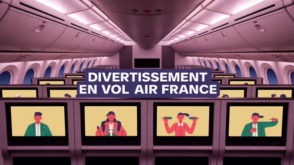 Cabine intralignes Air France ecrans divertissement modernes