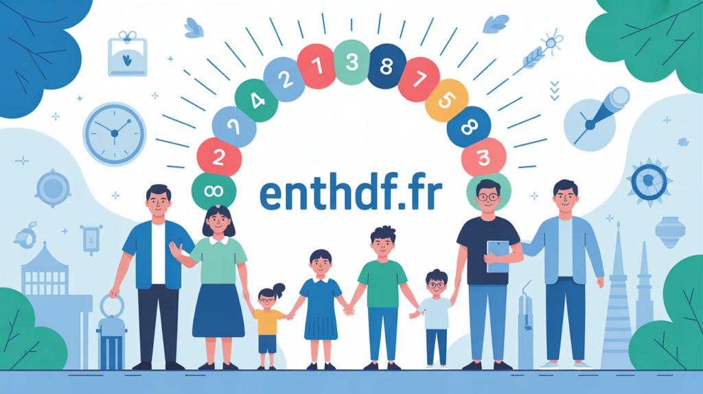 Illustration portail enthdf fr avec famille et enseignant