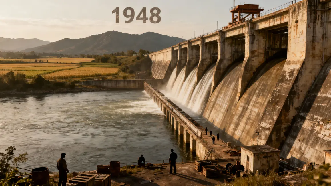 Barrage hydroélectrique CNR 1948 Rhône