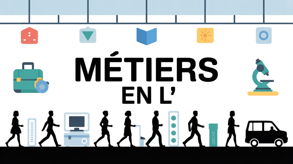 Illustration metier en l carrefour professionnels