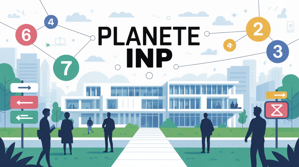 illustration planete inp campus digital