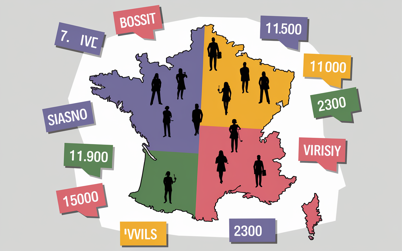carte salaire aide soignante regions secteurs