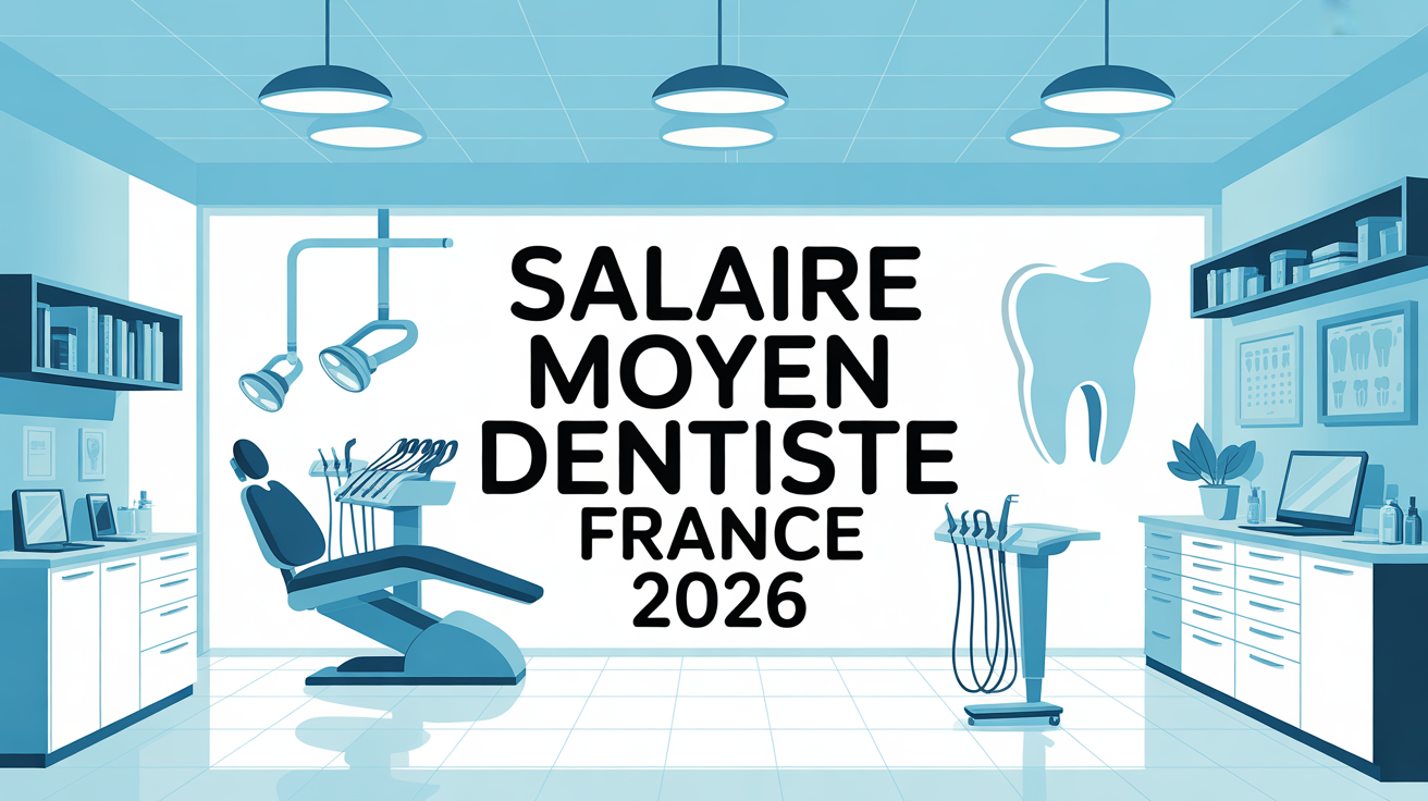 illustration cabinet dentaire salaire dentiste france 2026