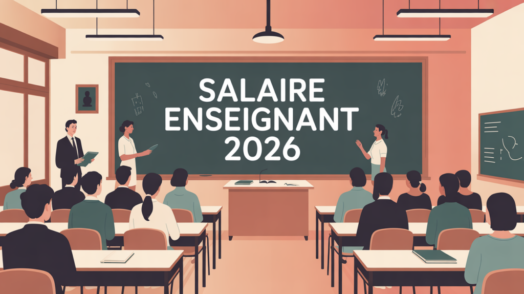 salaire enseignant 2026 illustration classe
