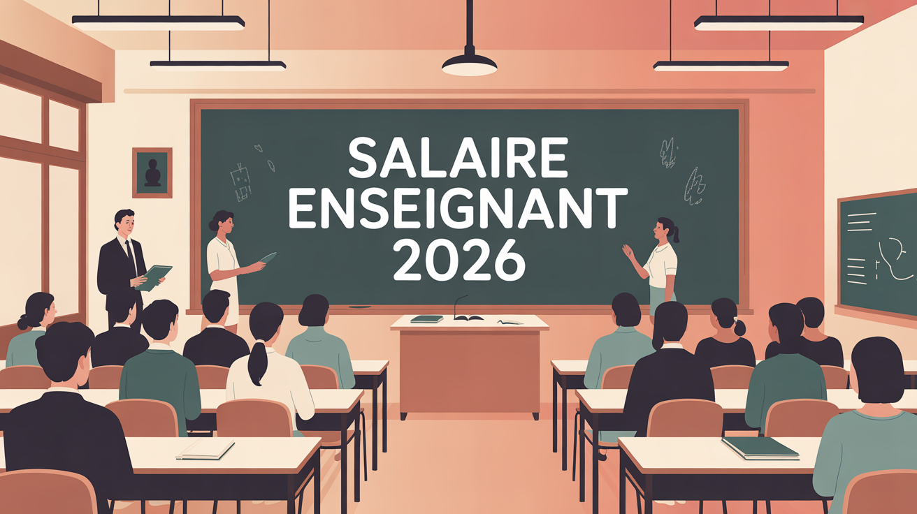salaire enseignant 2026 illustration classe