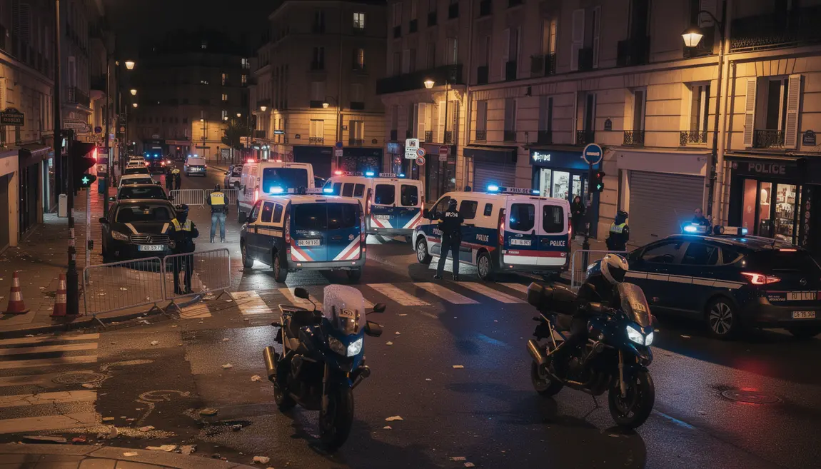 Patrouille police Lyon centre-ville de nuit, ambiance tendue