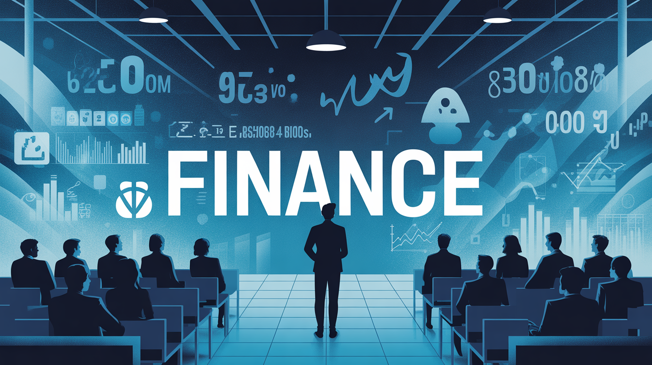 etude en finance silhouettes campus moderne graphique