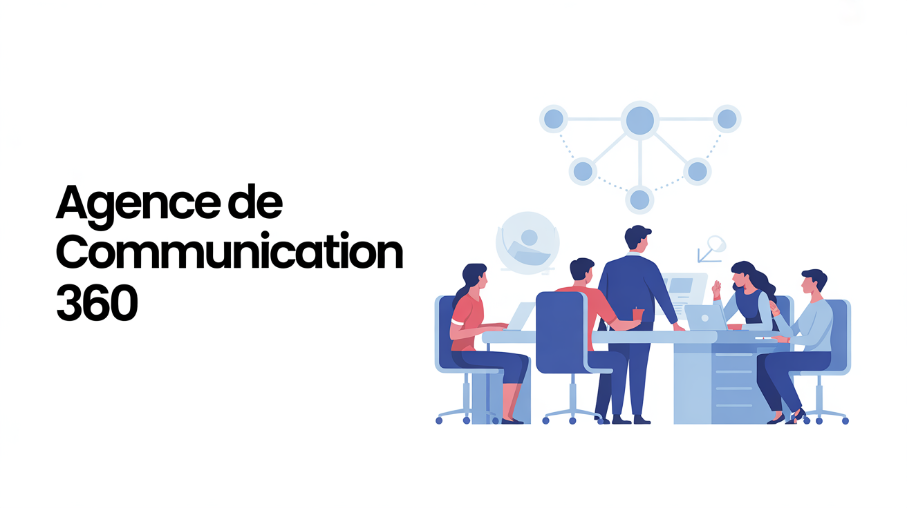 groupe d'experts agence de communication 360 autour d'un bureau