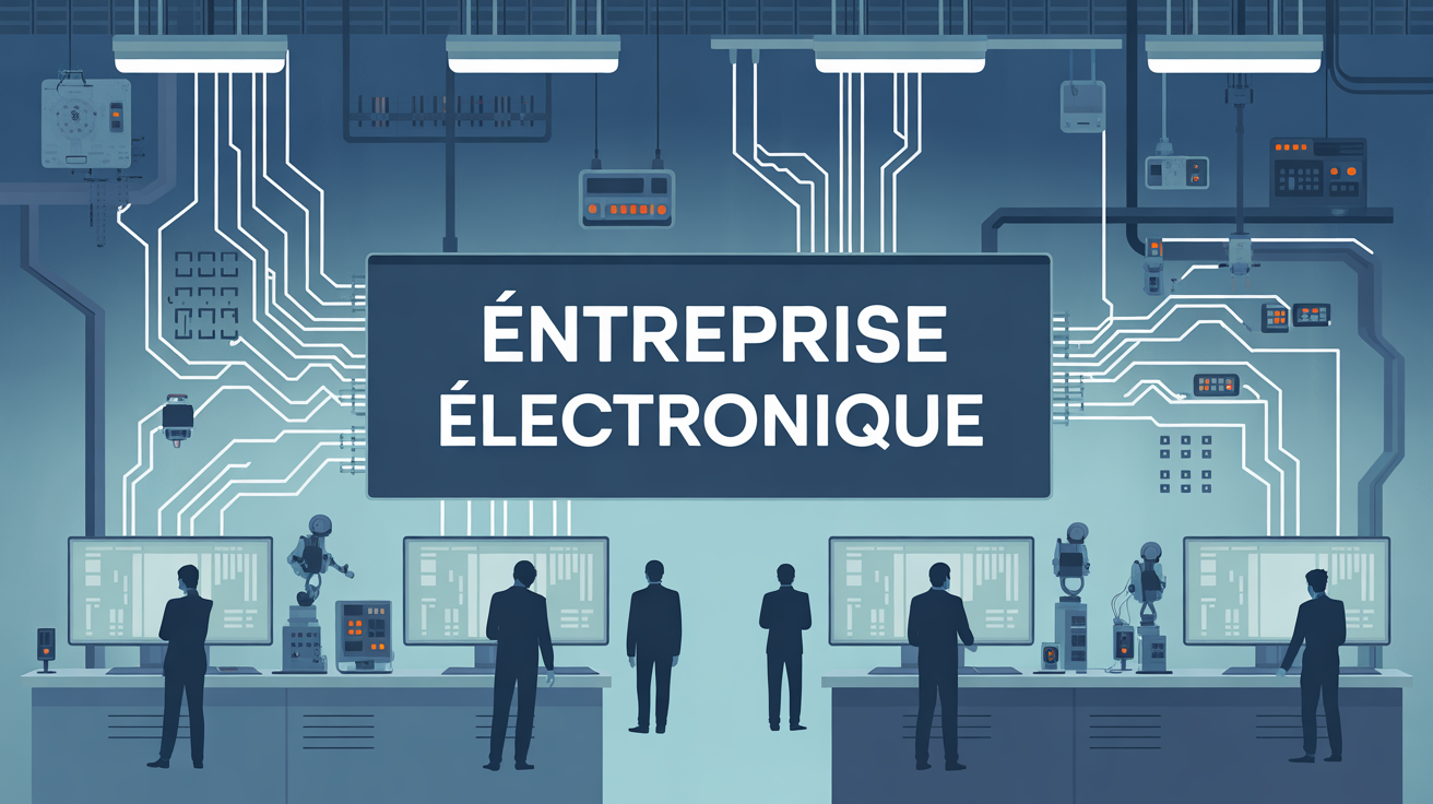 chaine de production entreprise electronique moderne