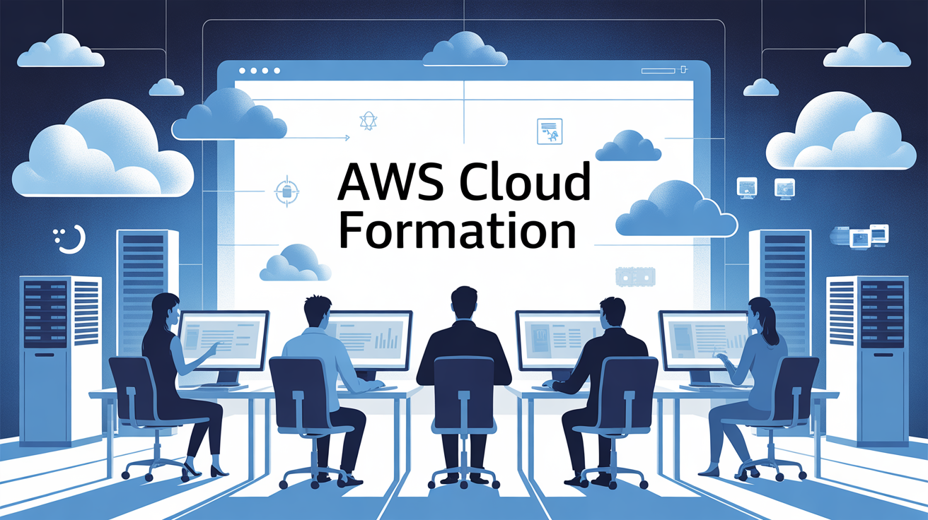 Illustration formation aws cloud bureau digital