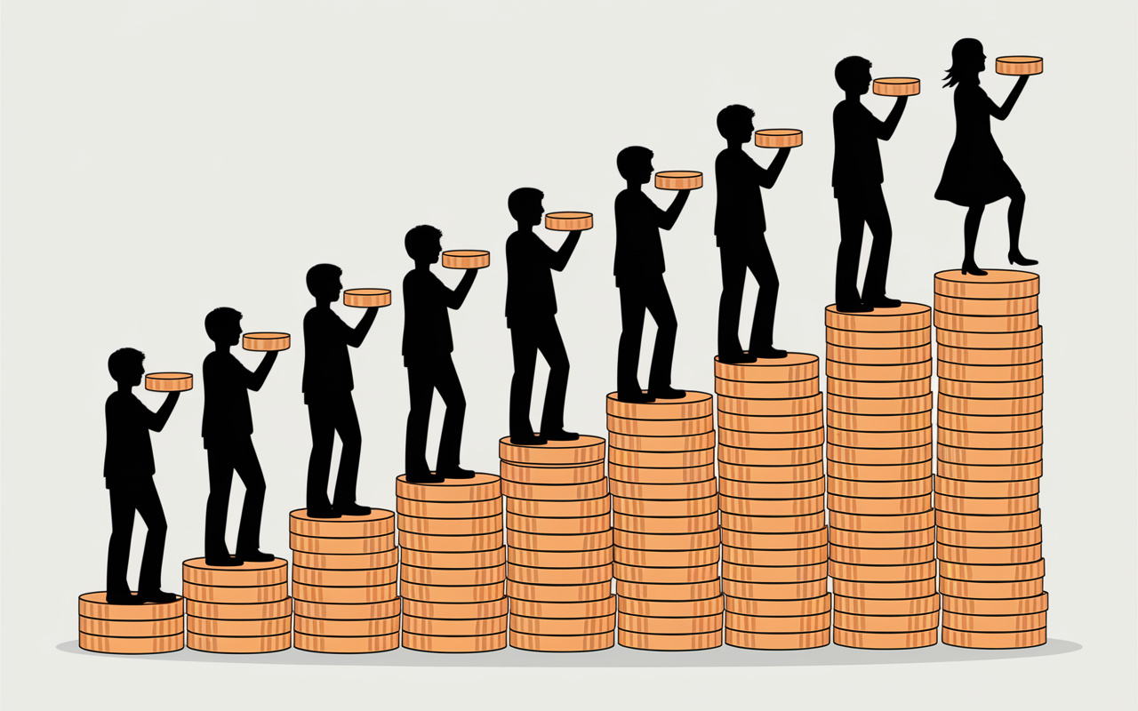 groupe jeune investir en bourse petit budget escalier pieces