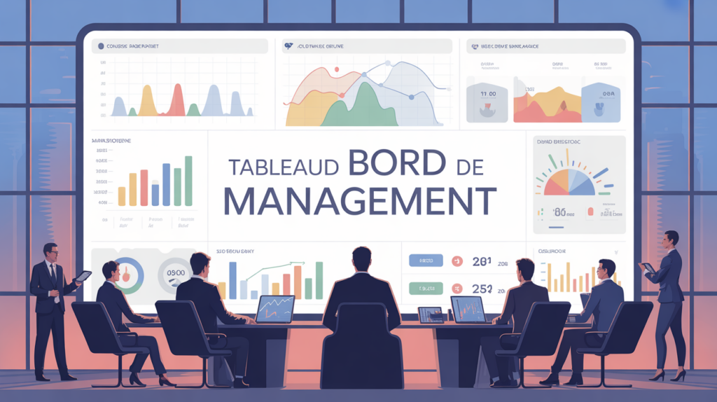 management tableau de bord moderne avec graphiques