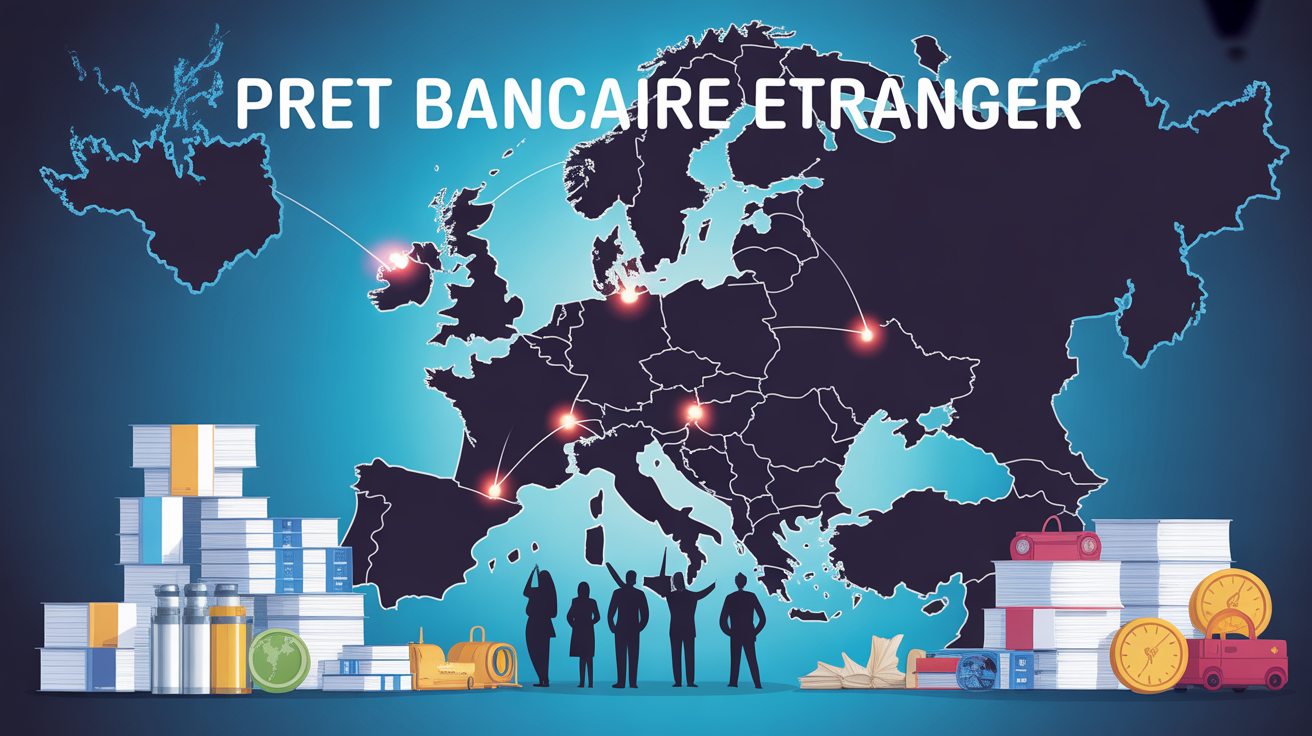 quelle banque étrangère prête aux français carte stylisée europe