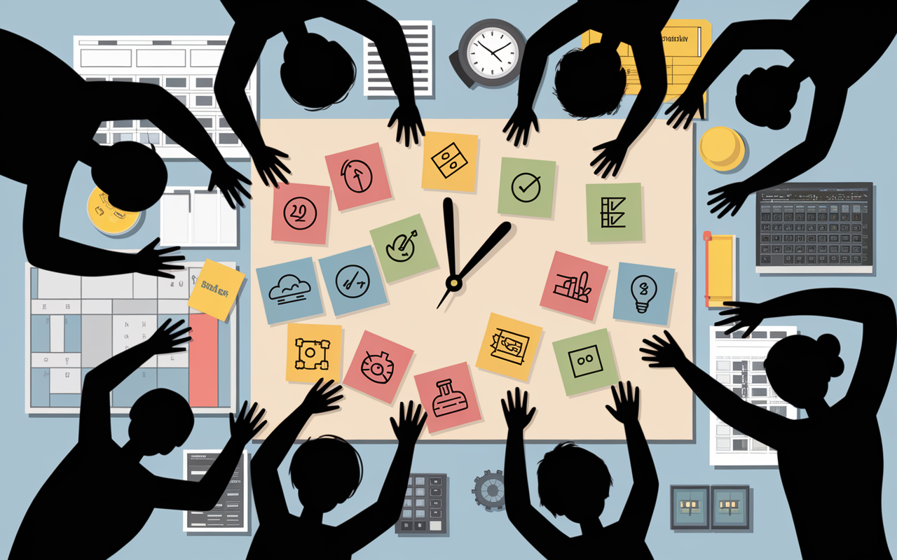 scrum master formation atelier post-its competences