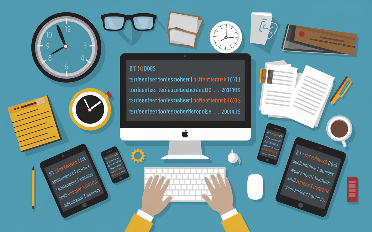outils testeur logiciel sur table avec appareils