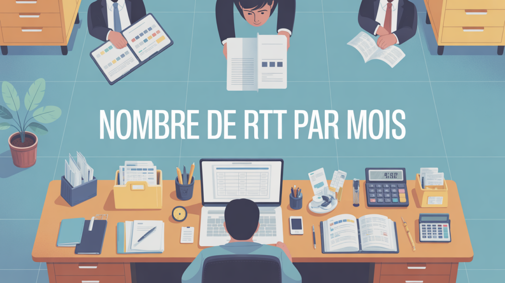 illustration bureau combien de rtt par mois pour 39h
