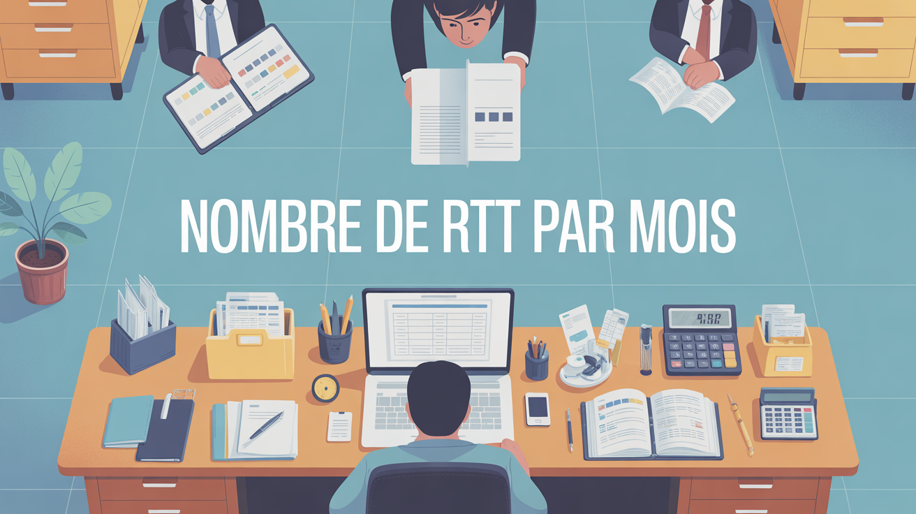 illustration bureau combien de rtt par mois pour 39h
