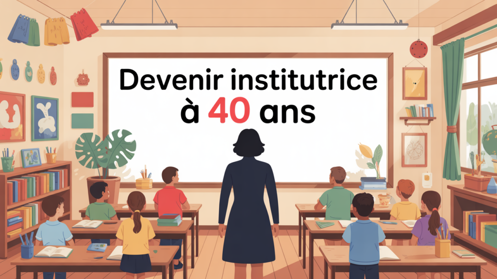 devenir institutrice à 40 ans illustration salle de classe