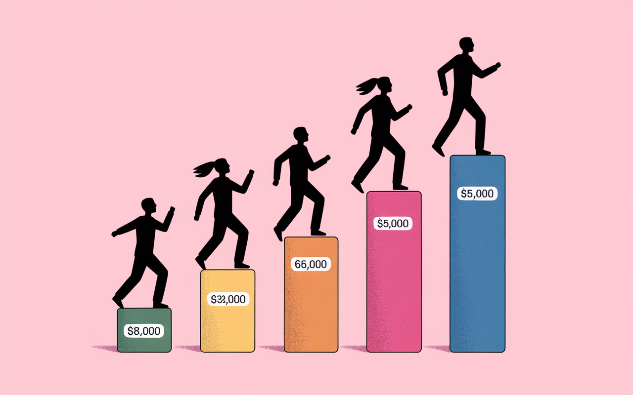 Graphique salaires devenir product owner evolution marche
