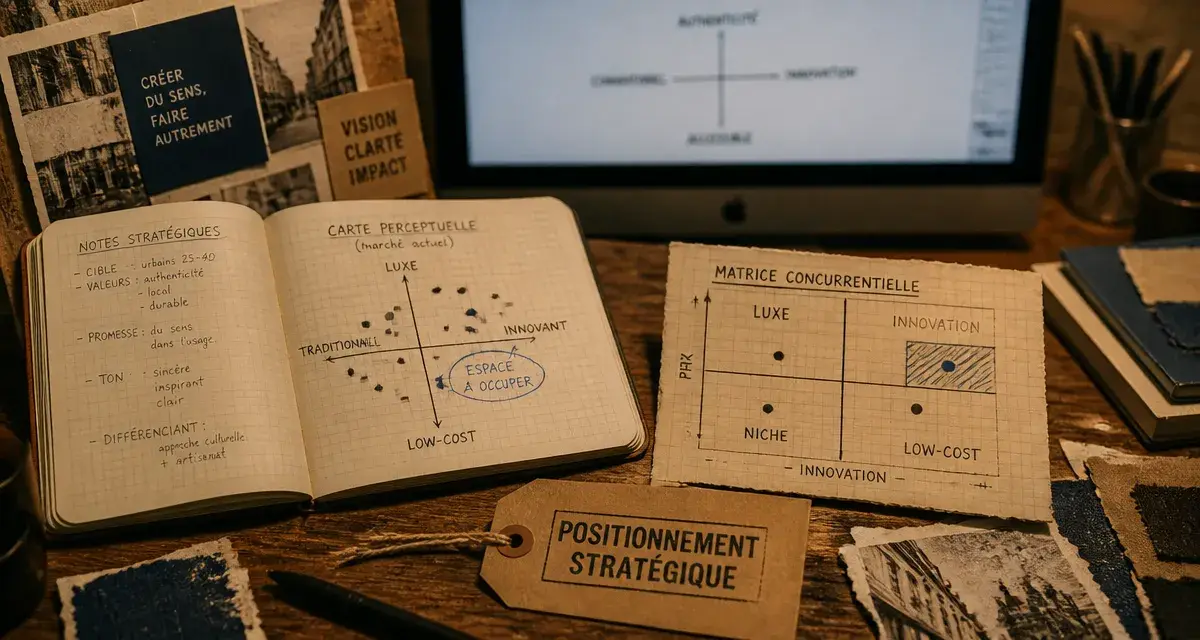 Positionnement d une entreprise : 3 piliers et méthode, carte concurrentielle et notes