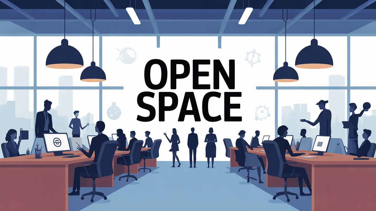 Open space moderne pour travailler en open space