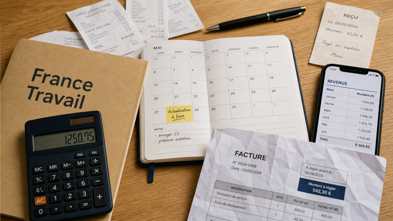 Freelance et chomage : calcul ARE et ARCE pour cumuler allocations