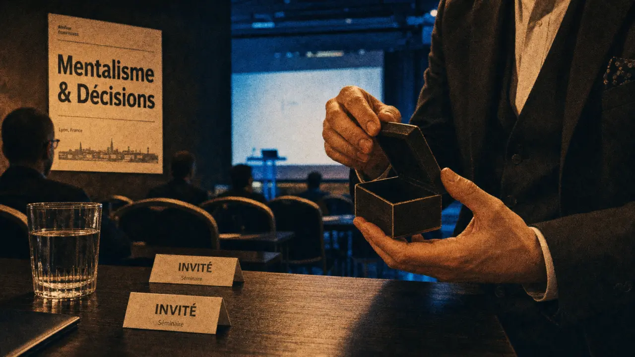 Magicien Lyon pour conférence d’entreprise : close-up et mentalisme en salle de séminaire