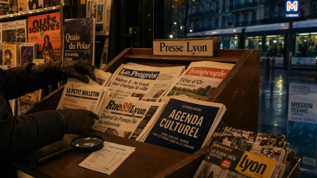 Presse à Lyon : kiosque de journaux et titres locaux