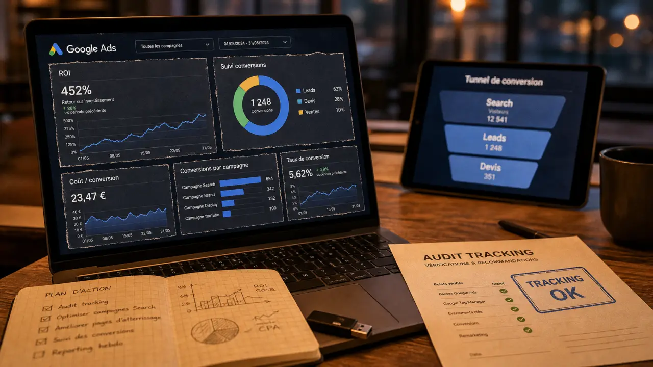Spécialiste google ads : tracking fiable et prospects qualifiés