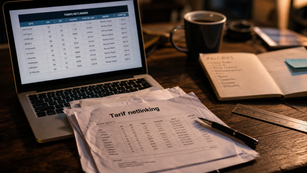 Tarif netlinking : 50 €, 1 500 € ou sur mesure