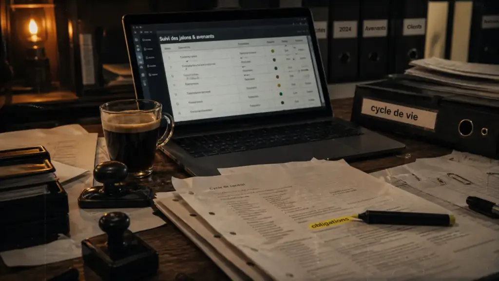Contrat manager : documents et suivi de cycle de contrat