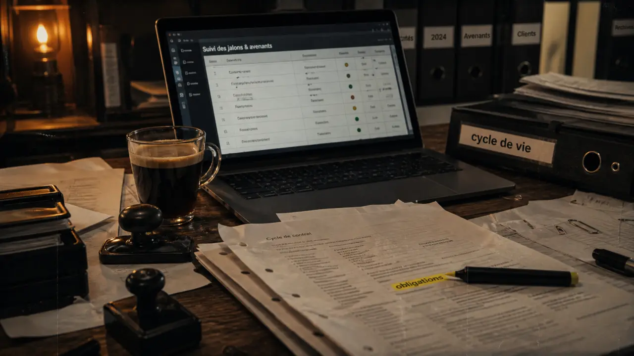 Contrat manager : documents et suivi de cycle de contrat