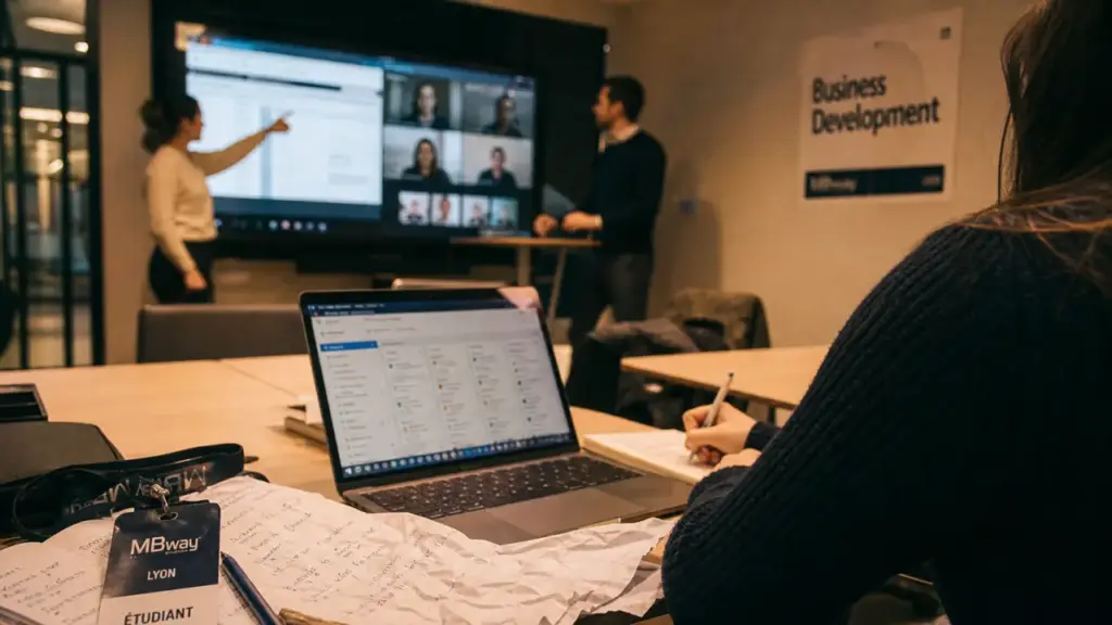 e learning business developper lyon : salle Business Development à Lyon, notes et CRM en formation