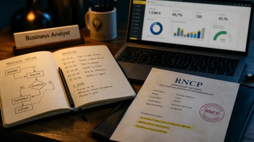 Formation business analyst Lyon : carnet de processus et KPI