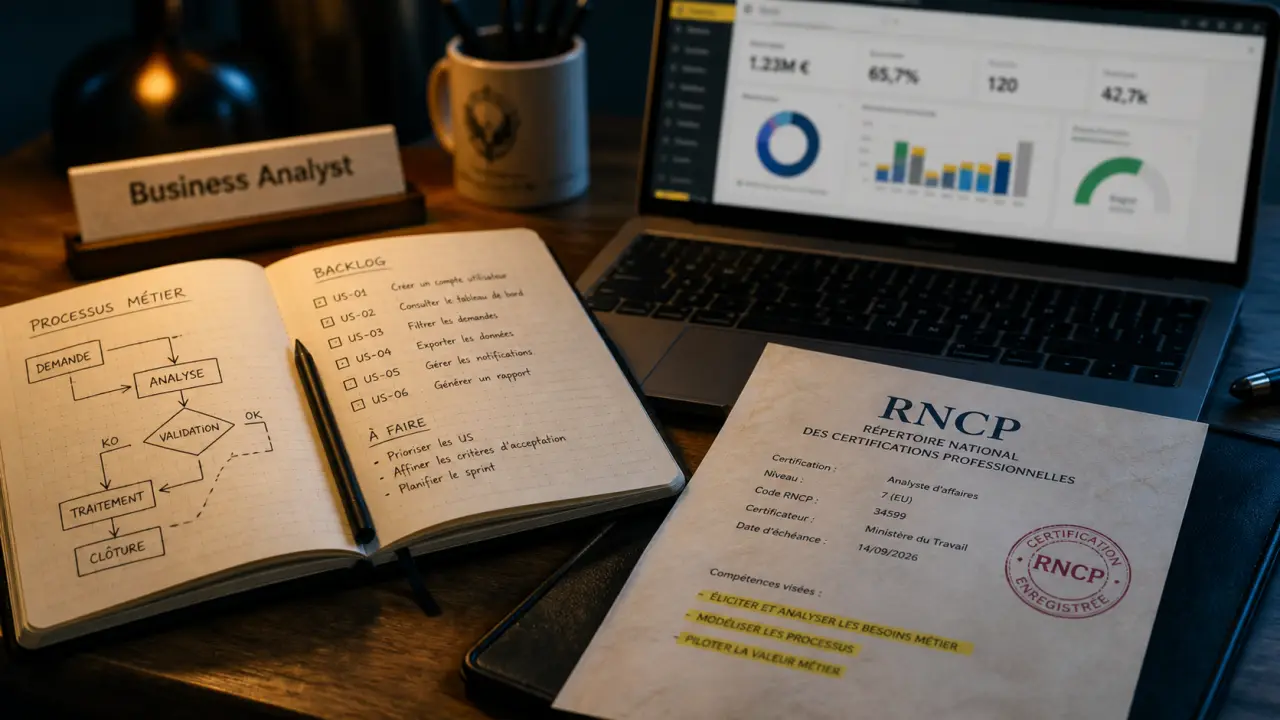 Formation business analyst Lyon : carnet de processus et KPI