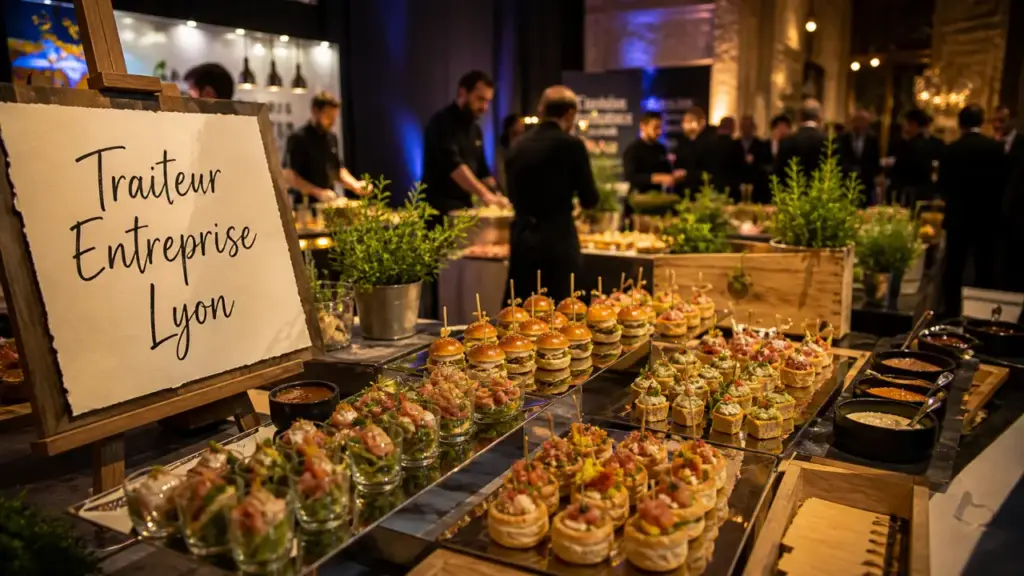 Traiteur original entreprise Lyon : buffet créatif en entreprise