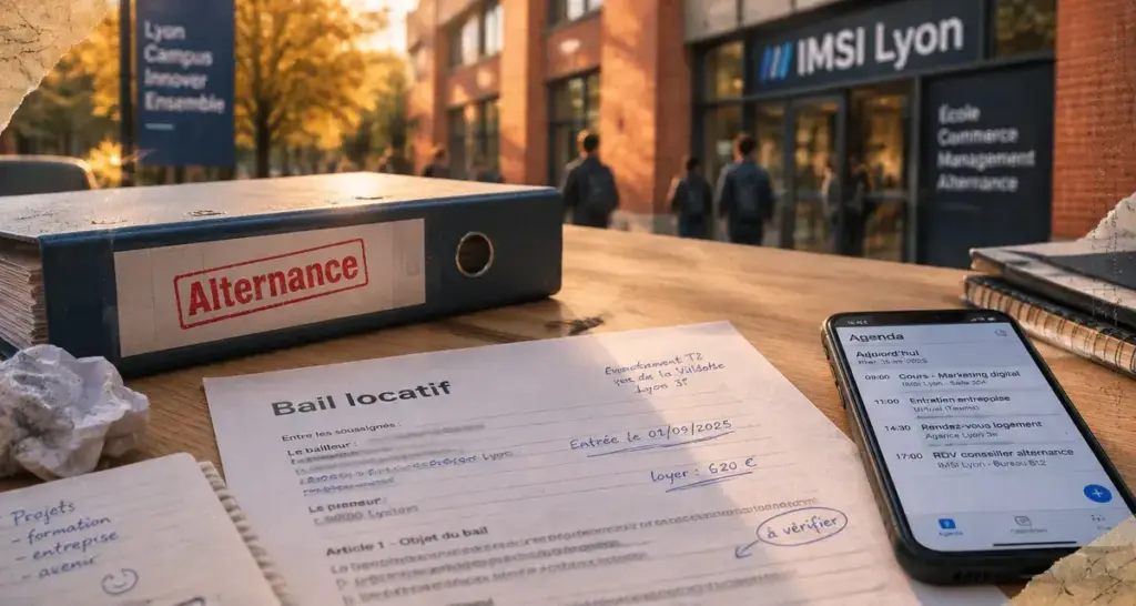 Ecole immobilier IMSI Lyon : dossiers alternance, bail et agenda